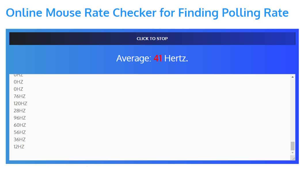 Use Online Mouse Checker Tool To Check Mouse Polling Rate